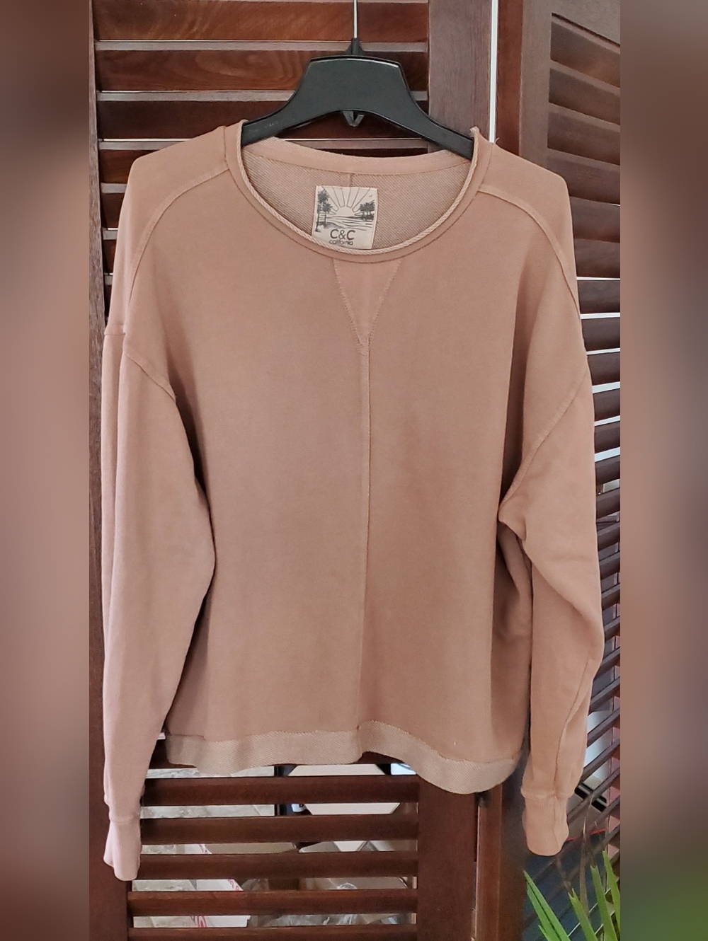 C&C California Blush Crewneck Sweatshirt Large